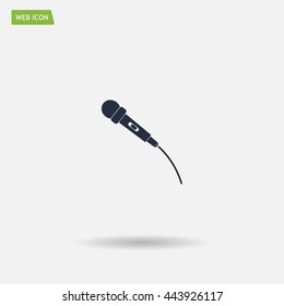 microphone web icon, flat design