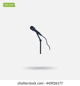 microphone web icon, flat design