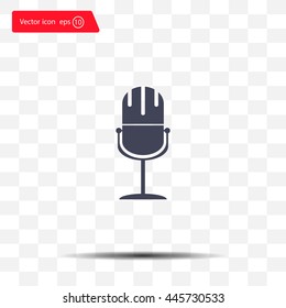 microphone web icon, flat design