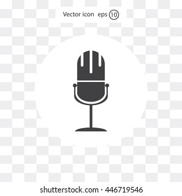 microphone web icon, flat design
