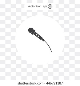 microphone web icon, flat design