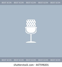 microphone web icon, flat design