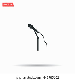 microphone web icon, flat design