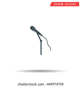 microphone web icon, flat design