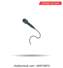 microphone web icon, flat design