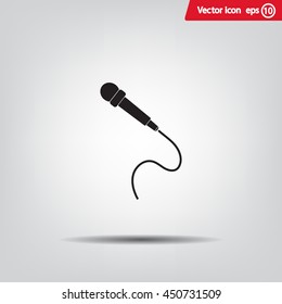 microphone web icon, flat design