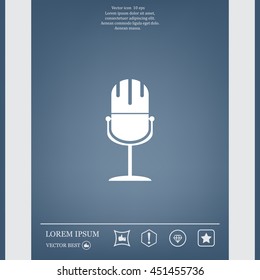 microphone web icon, flat design