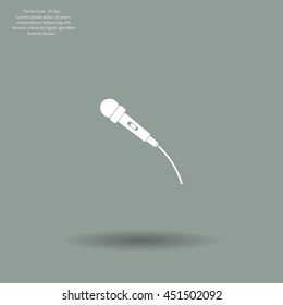 microphone web icon, flat design