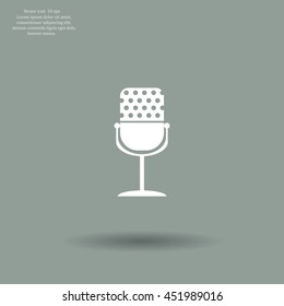 microphone web icon, flat design