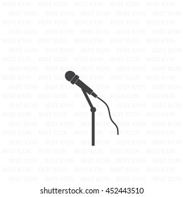 microphone web icon, flat design