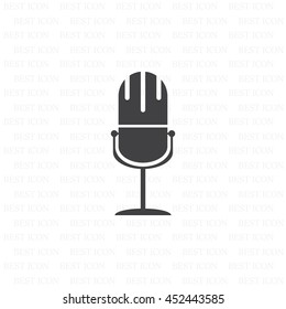 microphone web icon, flat design