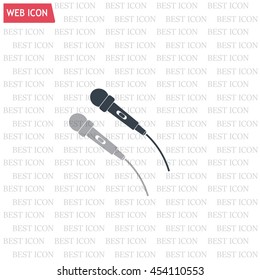 microphone web icon, flat design