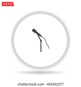 microphone web icon, flat design
