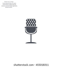 microphone web icon, flat design