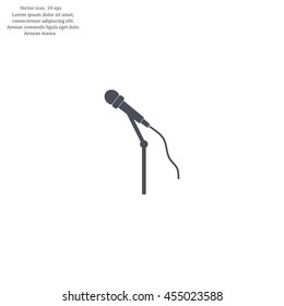 microphone web icon, flat design