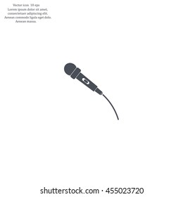 microphone web icon, flat design