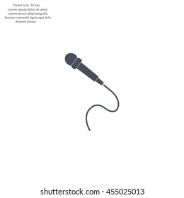 microphone web icon, flat design