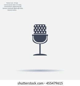 microphone web icon, flat design