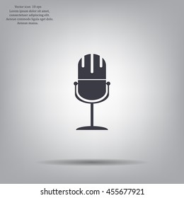 microphone web icon, flat design