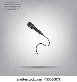 microphone web icon, flat design