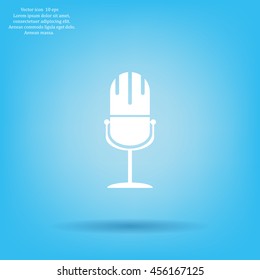 microphone web icon, flat design