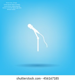 microphone web icon, flat design