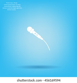 microphone web icon, flat design