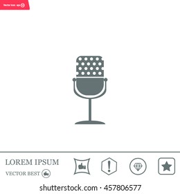 microphone web icon, flat design