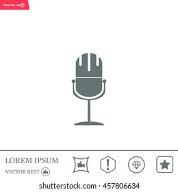 microphone web icon, flat design