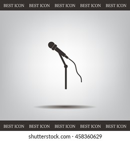 microphone web icon, flat design