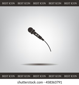 microphone web icon, flat design