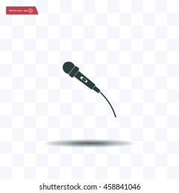 microphone web icon, flat design