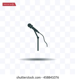 microphone web icon, flat design