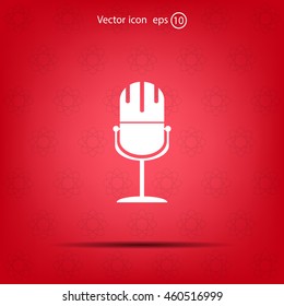microphone web icon, flat design