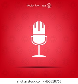 microphone web icon, flat design
