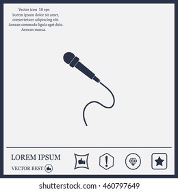 microphone web icon, flat design