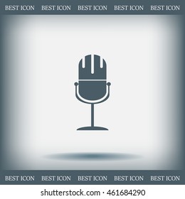microphone web icon, flat design