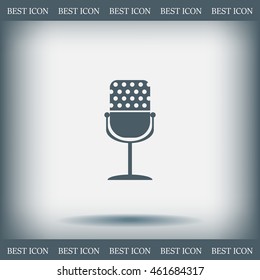 microphone web icon, flat design