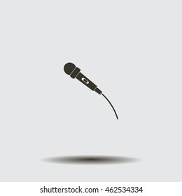 microphone web icon, flat design