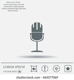 microphone web icon, flat design