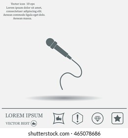 microphone web icon, flat design