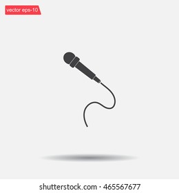 microphone web icon, flat design
