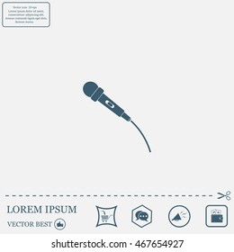 microphone web icon, flat design