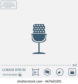 microphone web icon, flat design