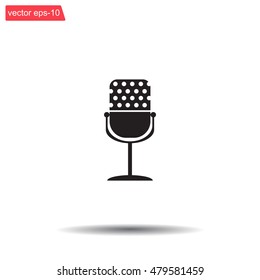 microphone web icon, flat design