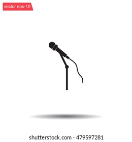 microphone web icon, flat design