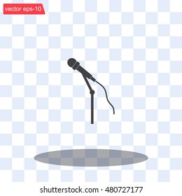microphone web icon, flat design