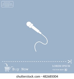 microphone web icon, flat design