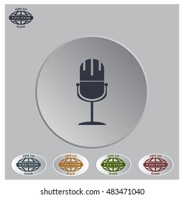 microphone web icon, flat design