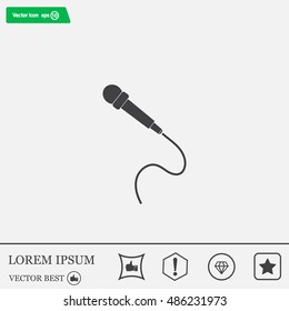 microphone web icon, flat design